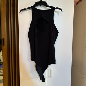Abercrombie & Fitch Black Bodysuit with Asymmetrical Cut Out